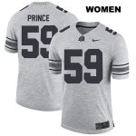 Women's NCAA Ohio State Buckeyes Isaiah Prince #59 College Stitched Authentic Nike Gray Football Jersey RG20T73TQ